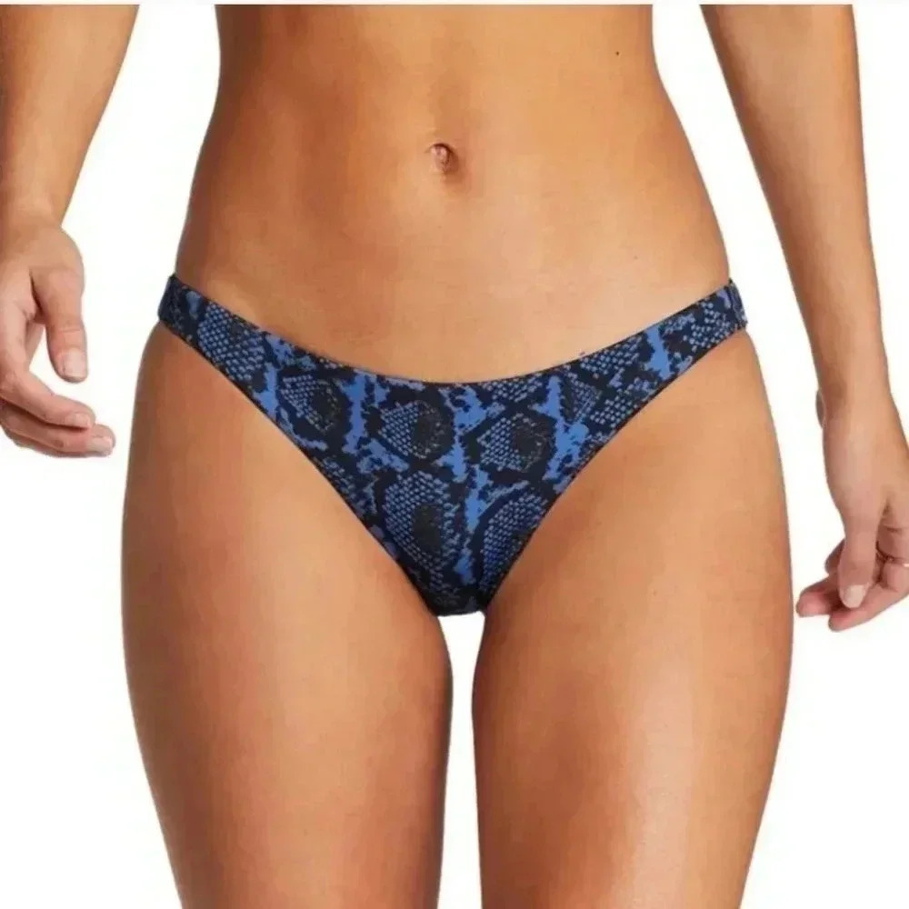VITAMIN A | NWT Reversible Luciana Full Bottom Snake print